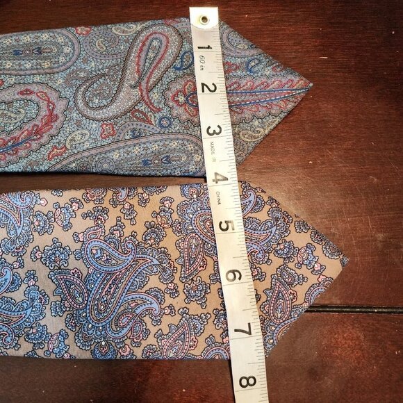 SET OF 2 Christian Dior Monsieur Floral Paisley Silky Career Businss Formal Ties - Picture 5 of 6